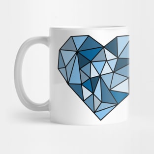 Blue Crystal Heart Mug